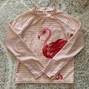 Pink flamingo Gymboree rash guard